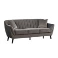 thumbnail image 4 of Topline Home Furnishings 2-piece Set: Sofa & Chair, Charcoal Velvet, 4 of 5