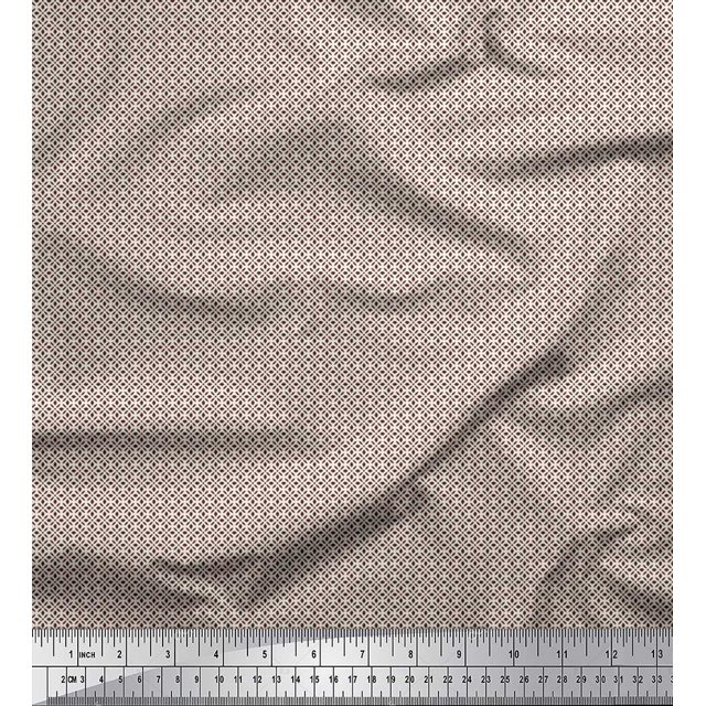 Soimoi Rayon Fabric Artistic Floral Shirting Decor Fabric Printed Yard 42 Inch Wide