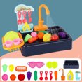 thumbnail image 2 of Kids Kitchen Playset Creative Electric Dishwasher Pretend Play Toy Kitchen Toy, 2 of 10
