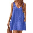 thumbnail image 5 of Gspmoly Robes d'Été pour Femmes, Mode Décontractée Aguichant Unie à Rayures Sans Manches à Col Rond Robe Débardeur pour Dames Robes de Cocktail pour Femmes Liquidation, 5 of 5