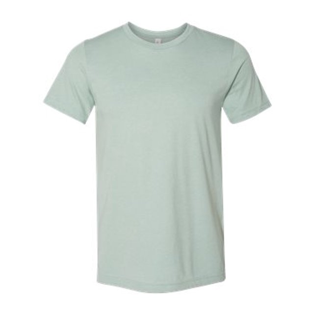 Bella Canvas Mens CVC Jersey Tee, XS, Heather Dusty Blue