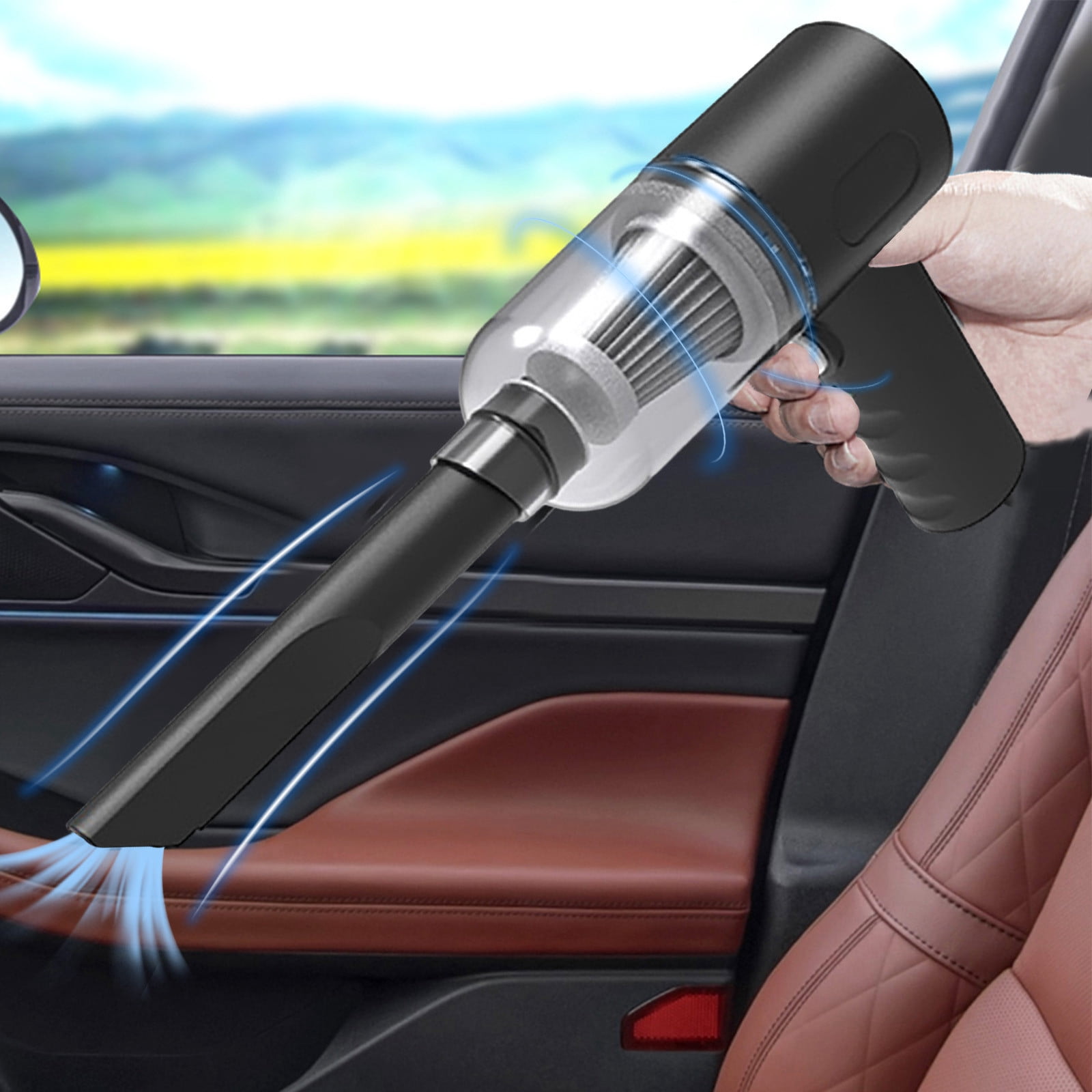 PEONAVET cordless vacuum cleaner Handheld Car Vacuum Cleaner, 120W Powerful Suction Small Car Vacuum Cleaner, Mini Dusts Buster with USB Portable Vacuum Cleaner