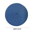 thumbnail image 1 of Boovnll Placemats, 15" Round Washable Wipeable Heat-Proof Solid Color Woven Place Mats for Home Kitchen, Dining Table, Holiday, Party Decor Supplies, Table Mats, 1 of 5