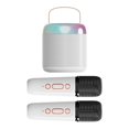thumbnail image 3 of Portable Bluetooth Speaker with Wireless Microphone, Handheld Mics Speaker Machine, Portable Speaker System for Playroom Family Outing Y2 White Dual Mic, 3 of 8