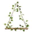 thumbnail image 4 of fheaev Industrial Style Black Iron Hanger Wood Shelf Flower Stand Plant Shelves Wall Hanging Decorative Rectangle Frame Ceiling Flower Pot Storage Rack Bar Hanging, 4 of 9