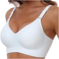 thumbnail image 1 of Yuyuzo Womens Wireless Bras Deep V No Underwire Push up Bras Full Coverage Seamless Bralettes, 1 of 4