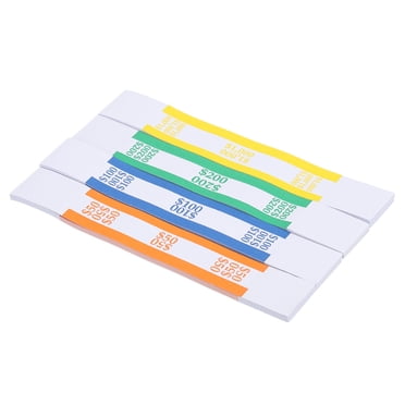 Uxcell Ensembles de Bandes de Monnaie, 330 Paquets Orange/bleu/vert/rouge/jaune