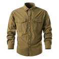 thumbnail image 1 of AherBiu Mens Shirts Long Sleeve Button down Outdoor Lightweight Work Shirt with Pockets Fall Quick Drying Hiking Shirts, 1 of 6