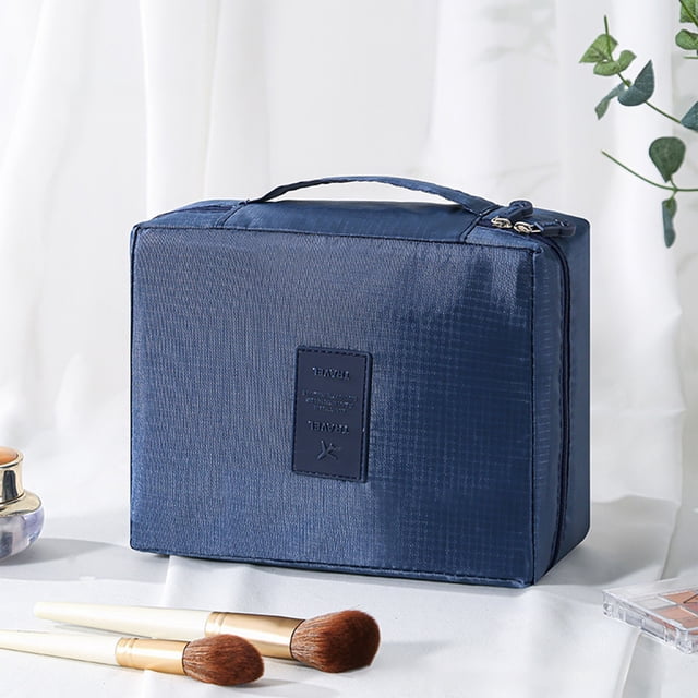 Uuiauoio Capacity Waterproof Makeup Bag Organizer, Portable Travel Cosmetic Storage Pouch with Removable Compartments, Toiletry Bag for Home, Gym, and Outdoor Use, Durable and Easy to Clean