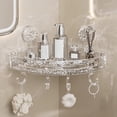 thumbnail image 3 of Corrugated Suction Cup Storage Rack Light Style No-Drill Bathroom Shower Wall Organizer Shelf for Kitchen Hotel, 3 of 4