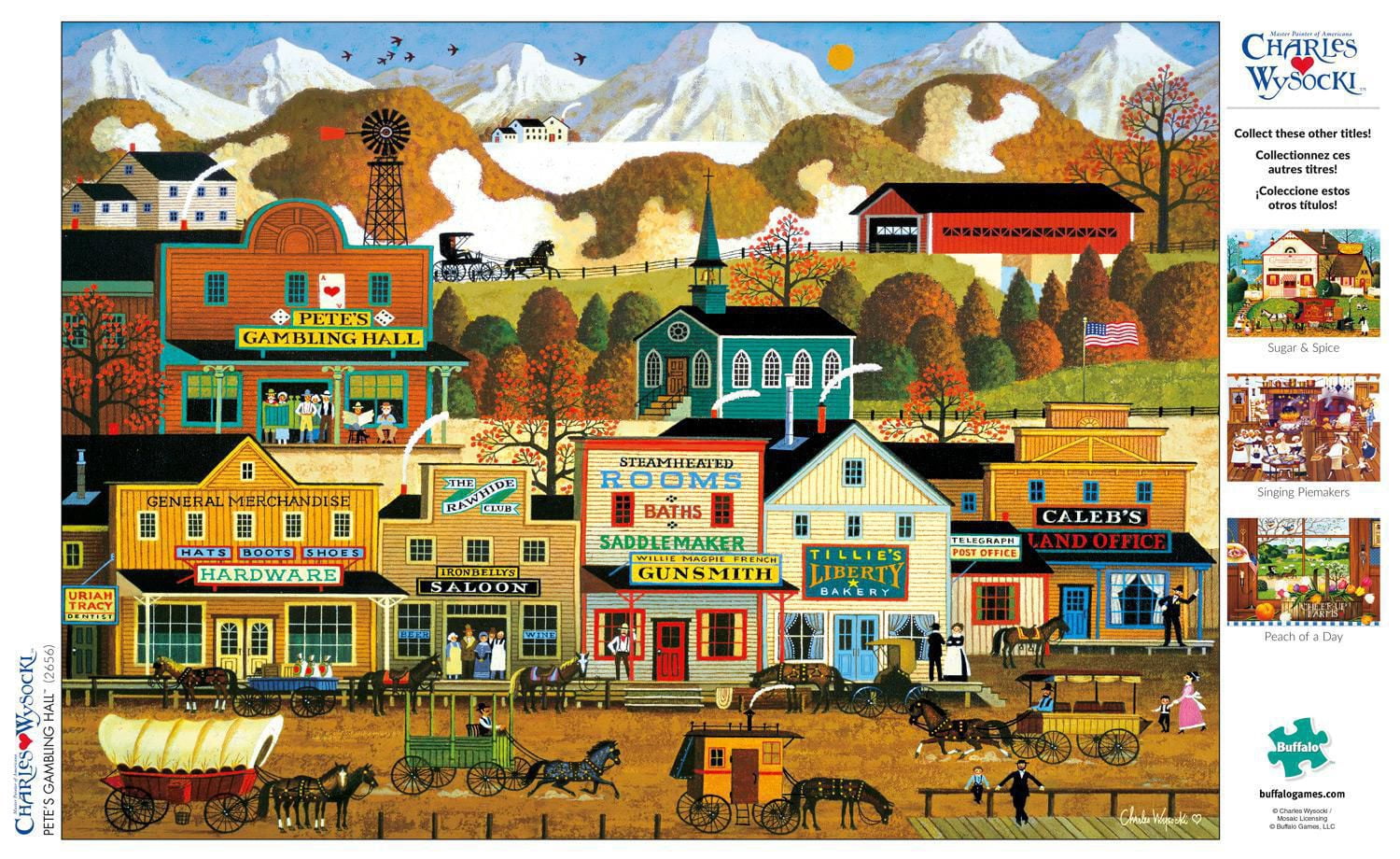 Buffalo Games - Le puzzle Charles Wysocki - Pete's Gambling Hall - en 300 pièces