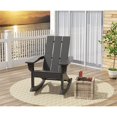 thumbnail image 2 of Chaise à Bascule Adirondack en Plastique HDPE pour Extérieur Gris, 2 of 7
