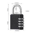 thumbnail image 4 of Cadenas à Combinaison de Mots de Passe à 4 Chiffres Valise en Alliage de Zinc Serrure Intelligente à Mot de Passe, 4 of 10