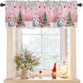 thumbnail image 1 of Christmas Gnome Valance Curtains for Kitchen Windows Winter Merry Christmas Tree Balls Rod Pocket Window Treatment Toppers for Kitchen/Living Room/Bedroom/Bathroom, 54" X 18", Pink, 1 of 5