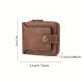 thumbnail image 4 of Men's PU Leather Large Capacity Card Holder Vintage Multifunctional Zipper Wallet Purse Card Bag Coin Purse, 4 of 6
