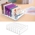 thumbnail image 1 of Acrylic Mail Organizer 7 Slots Desk Envelope Holder for Letters Bills Documents Notebooks and Mail Sorter Craft and Stationery Accessory, 1 of 5