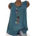 thumbnail image 2 of Timegard Womens Summer Tank Tops Round Neck Casual Lightweight Shirts Sleeveless Solid Color Vacation Top, 2 of 7
