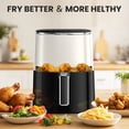 thumbnail image 2 of edx 6 Qt Air Fryer, Electric Multifunctional Cooker with 400F for Crispy, Digital LED, Beige, 2 of 9