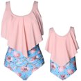 thumbnail image 2 of Mommy and Me Swimsuit Solid Color/Printed Bra Panty 2-Piece Bikini Set, 2 of 4