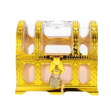 Plastic Large Pirate Gold Treasure Box Kids Toy Candy Box Treasure Chest Toy