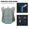 thumbnail image 3 of Graflsoa Reflective Nylon Hydration Backpack for Running, Cycling, and Outdoor Sports - Purple, Lightweight and Multi-Functional Design with Shoulder Strap Phone Pockets, 3 of 7
