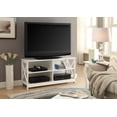 thumbnail image 2 of Pemberley Row Wood White TV Stand Rectangular Cable Management 24"H x 15.75"W x 47.25"D, 2 of 4