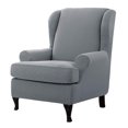 thumbnail image 1 of Premium Water Repellent Wingback Chair Cover High Stretch Jacquard Fabric Wing Back Chair Slipcovers, 1 of 8