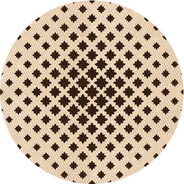 Ahgly Company Tapis Rond Lavable en Machine Intérieur Transitionnel Marron Sienne, 5 Pieds Rond