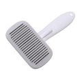 thumbnail image 4 of Cat Hair Removal Slicker Comb, Fast Hair Removal Self  Pet Brush Button   For Home Steel Wire Rubber Head Gray, 4 of 8