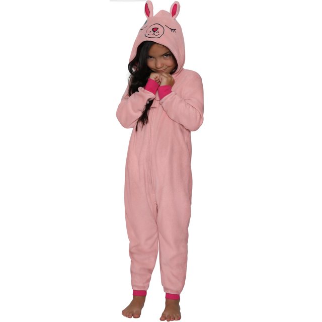 St. Eve Girls' Union Suit Pajama Animal One Piece Hooded Sleeper