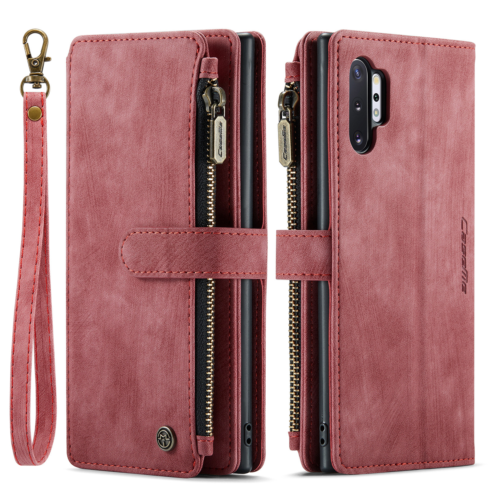 Étui Portefeuille CaseMe pour Samsung Galaxy Note 20 Ultra Note 10 Note 10 Plus, Porte-Cartes en Cuir, Support Magnétique et Fermeture Éclair