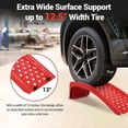 thumbnail image 3 of OUYAWEI 2PC 8 inches Car Ramps Set,Heavy Duty 8000lbs Auto Ramp Solid Steel Ramps,Max Lift Height,Red, 3 of 8
