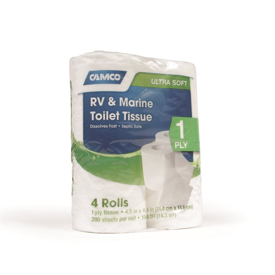 Camco Toilet Tissue 40276 TST; 1 Ply; 4 Roll Pack; 280 Sheets Per Roll