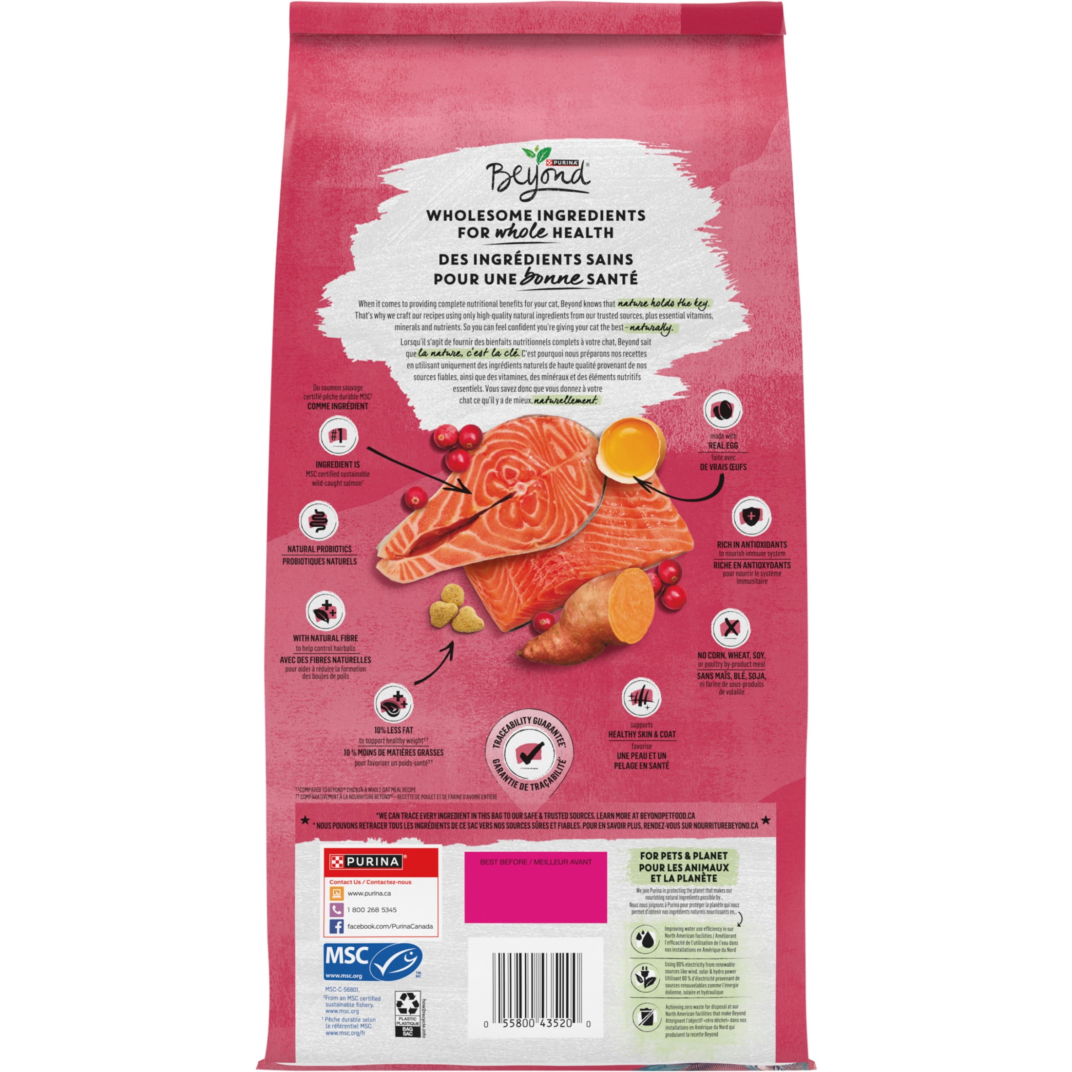 Beyond Grain Free Indoor Cat Wild-Caught Salmon, Egg & Sweet Potato Recipe, Dry Food 1.36kg