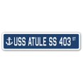 thumbnail image 1 of SignMission SSN-Atule Ss 403 4 x 18 in. A-16 Street Sign - USS Atule SS 403, 1 of 1