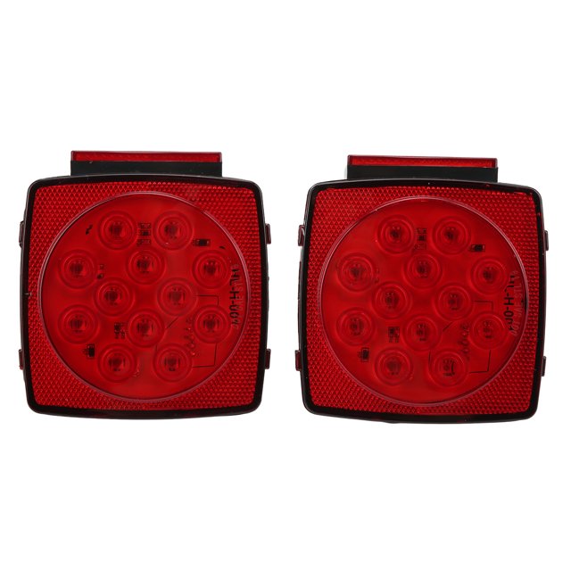 LED Square Trailer Light,Pair LED Square Lights Trailer Tail Brake Light VLED Trailer Light Leading Edge Technology