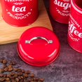 thumbnail image 2 of AMERTEER Coffee Container Food Safe Moisture-proof Wrought Iron Strong Sealing Sugar Canister for Kitchen Red 2, 2 of 10