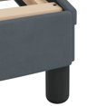 thumbnail image 5 of vidaXL Bed Frame with Headboard Dark Grey 137x190 cm Velvet, 5 of 5