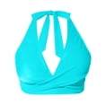thumbnail image 4 of Haut de Bikini Rehausseur pour Femmes Col en V Couverture Complète avec Bretelles Réglables et Fermeture à Boucle, 4 of 4