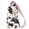 thumbnail image 3 of Boho Chest Bag Animal Prints PU Crossbody Handbag Travel Purse (White Leopard), 3 of 9