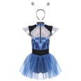 thumbnail image 3 of iiniim 2 Pcs Costume d'Alien pour Femme Costume de Combattante Spatiale à Paillettes Justaucorps d'Astronaute Robe Tutu Tenue d'Alien Bleu TG, 3 of 5