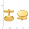 thumbnail image 2 of Gold Beaded Oval Engravable Cuff Links Link Collar Stay  For Dad Mens  For Him, 2 of 6
