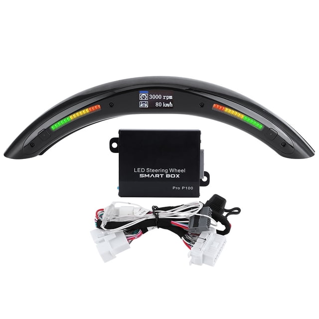 ANGGREK Steering Wheel Module,Steering Wheel Display,4th Gen LED Performance Steering Wheel Race Digital Display Indicator Lights OBD2 Module Kits