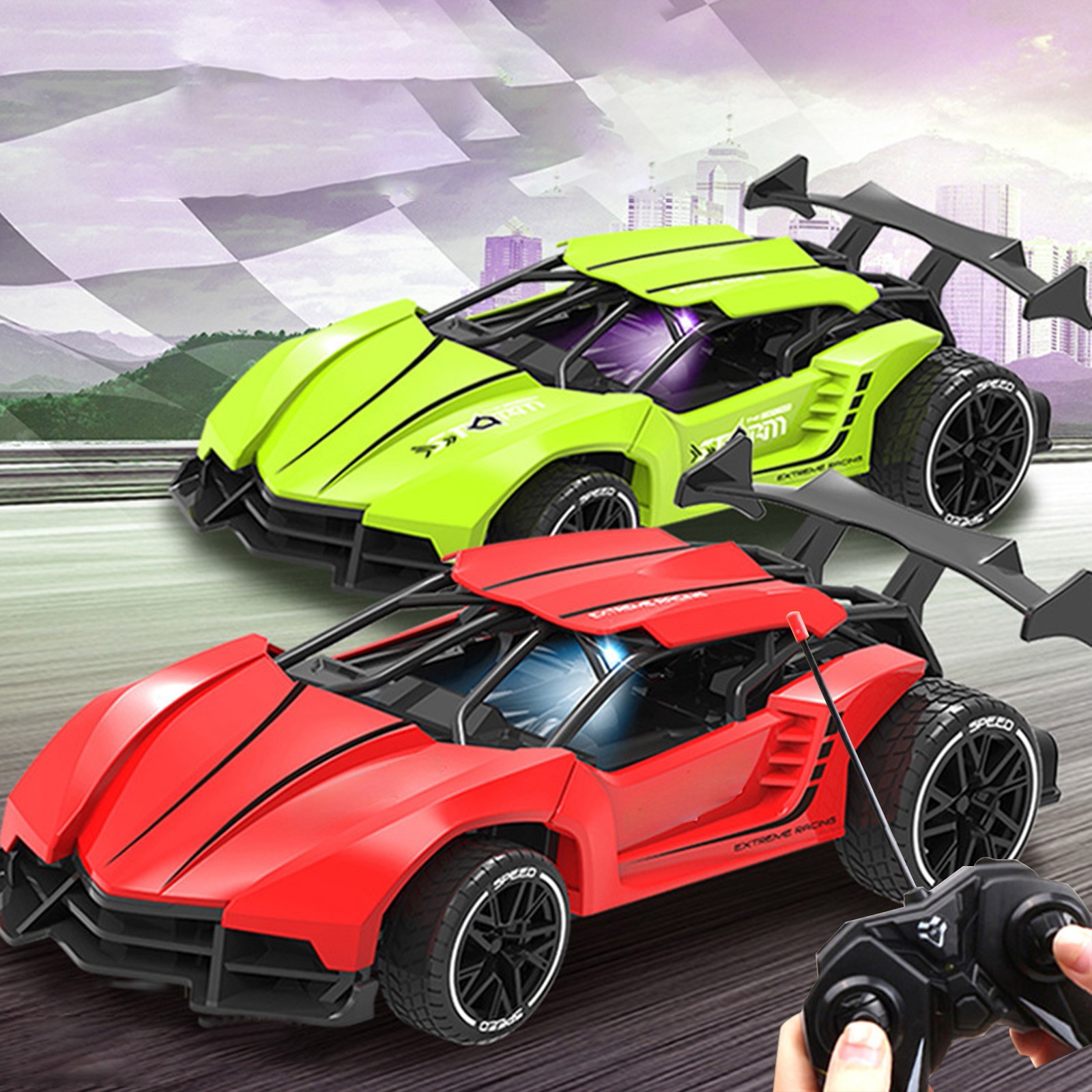 Sentmoon Rc Cars for Boys Age 8-12 Boys High-speed Four-way Remote Control Car Charging Remote Control Car Simulation Car High-speed Car Boys Toys Remote Control Car 4 Years Old Boy Birthday Gift