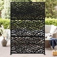 thumbnail image 1 of 72" H x 47" W Freestanding Metal Privacy Screen - Rustproof Weather-Resistant, 0.39" Gap Decorative Fence for Patio & Garden, 1 of 7