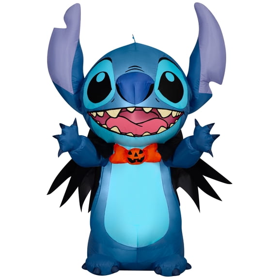 Airblown Yard Inflatables Halloween Light Stitch as Bat with Bow MD Disney 42.51 in x 24.01 in x 59.84 in x 3.26 lb