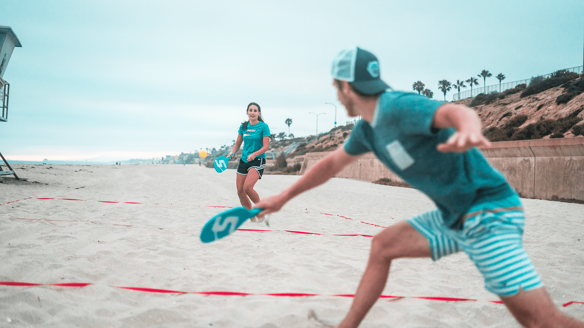 Speedminton Beach Paddle Set, 2-Player Outdoor Paddle Game