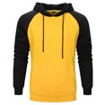 thumbnail image 1 of Pompotops Sweat à Capuche Homme Patchwork Color Block Mélange Polaire Pull Kangourou en Solde, 1 of 4