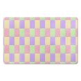 thumbnail image 1 of Machine-Washable Long Bath Mat - Checkered Bathroom Runner Rug, 20x32 inches, Non-Slip, Soft Microfiber, Water-Absorbent., 1 of 5