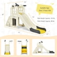 thumbnail image 4 of Costway 6-In-1 Large Slide for Kids Toddler Climber Slide Playset w/ Basketball Hoop, 4 of 10